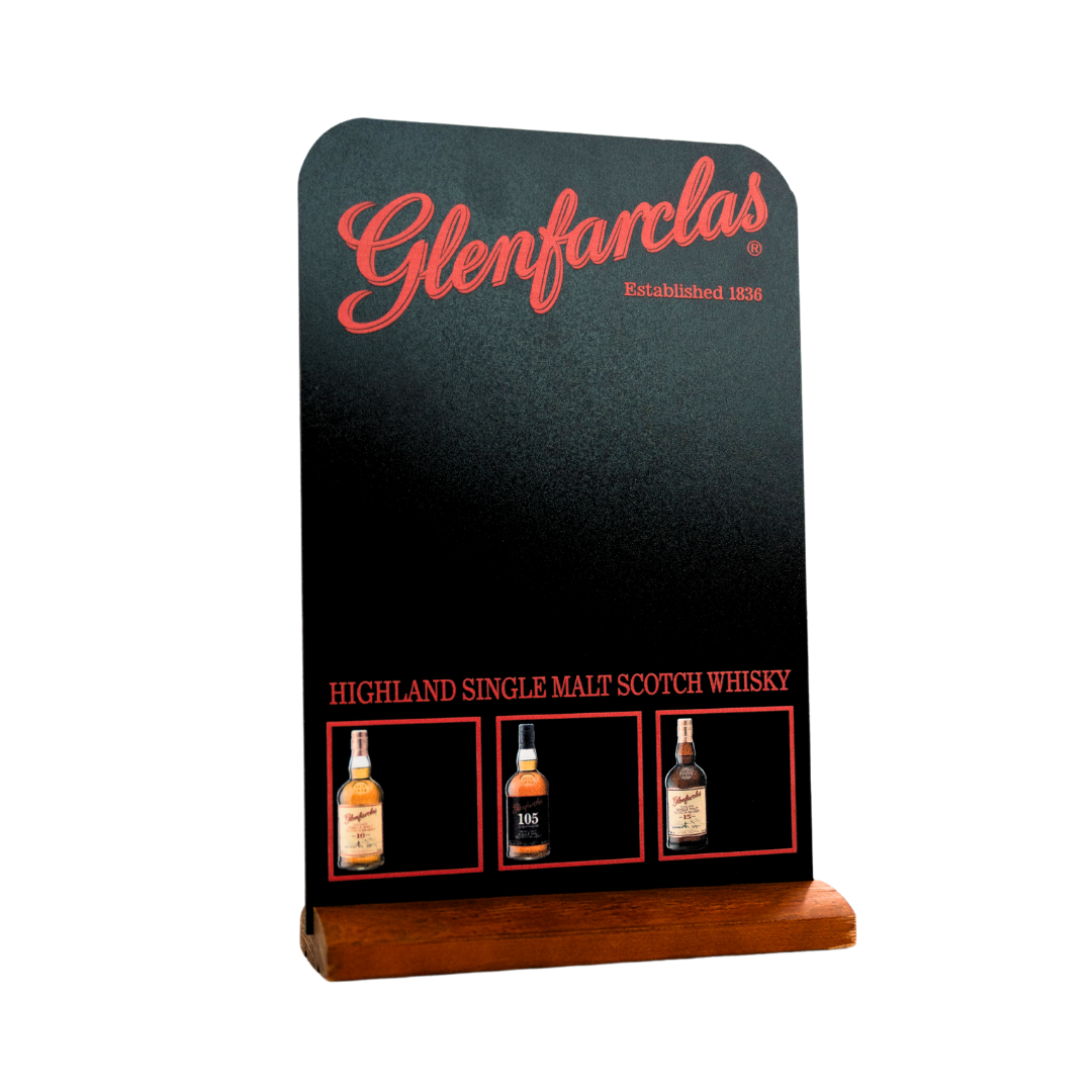 Glenfarclas A5 Blackboard 10 YO, 15 YO & 105